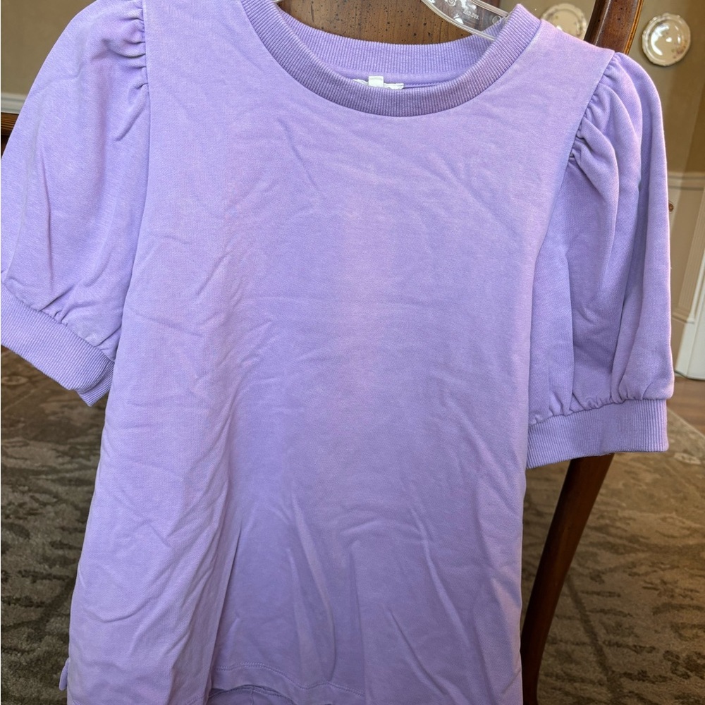 JODIFL Lavender Puff Sleeve Tee